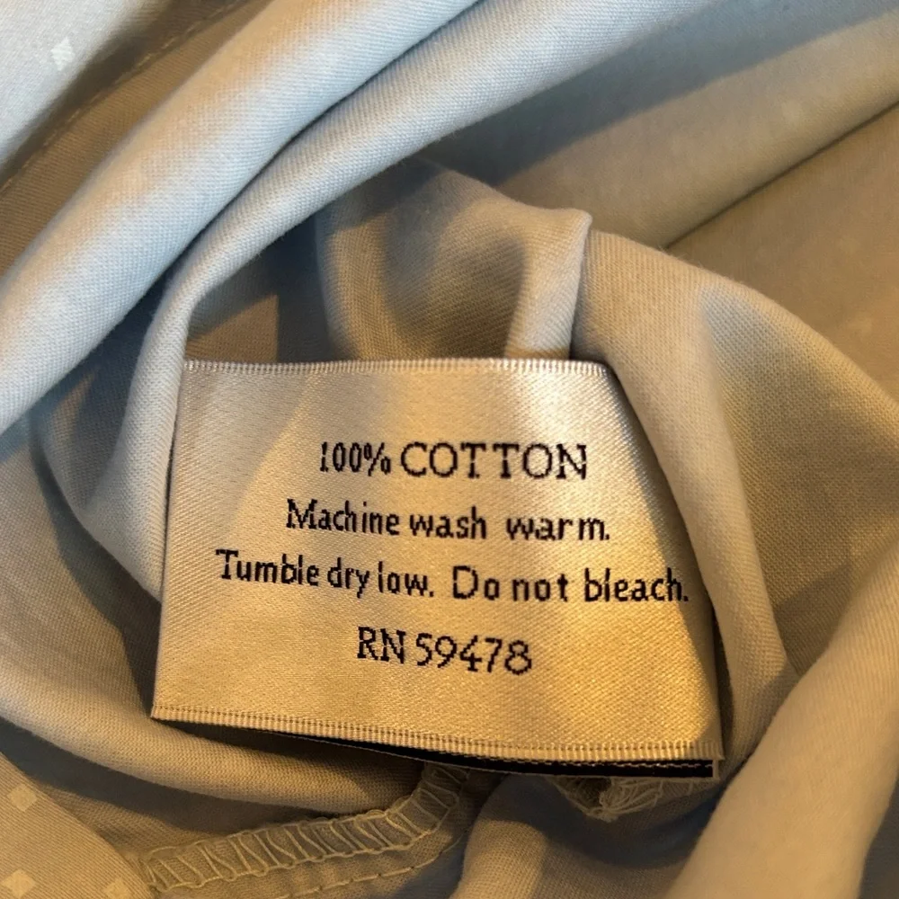 Duvet cover and shams. Light Blue Dot Pattern